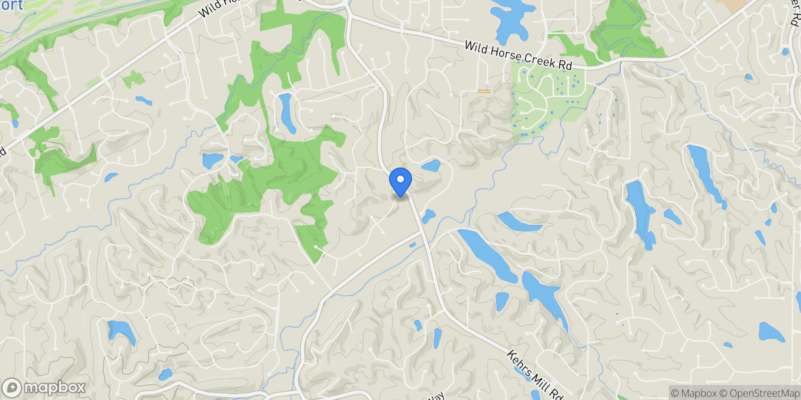Map showing 16906 Bottlebrush Court, Wildwood, Missouri, United States.