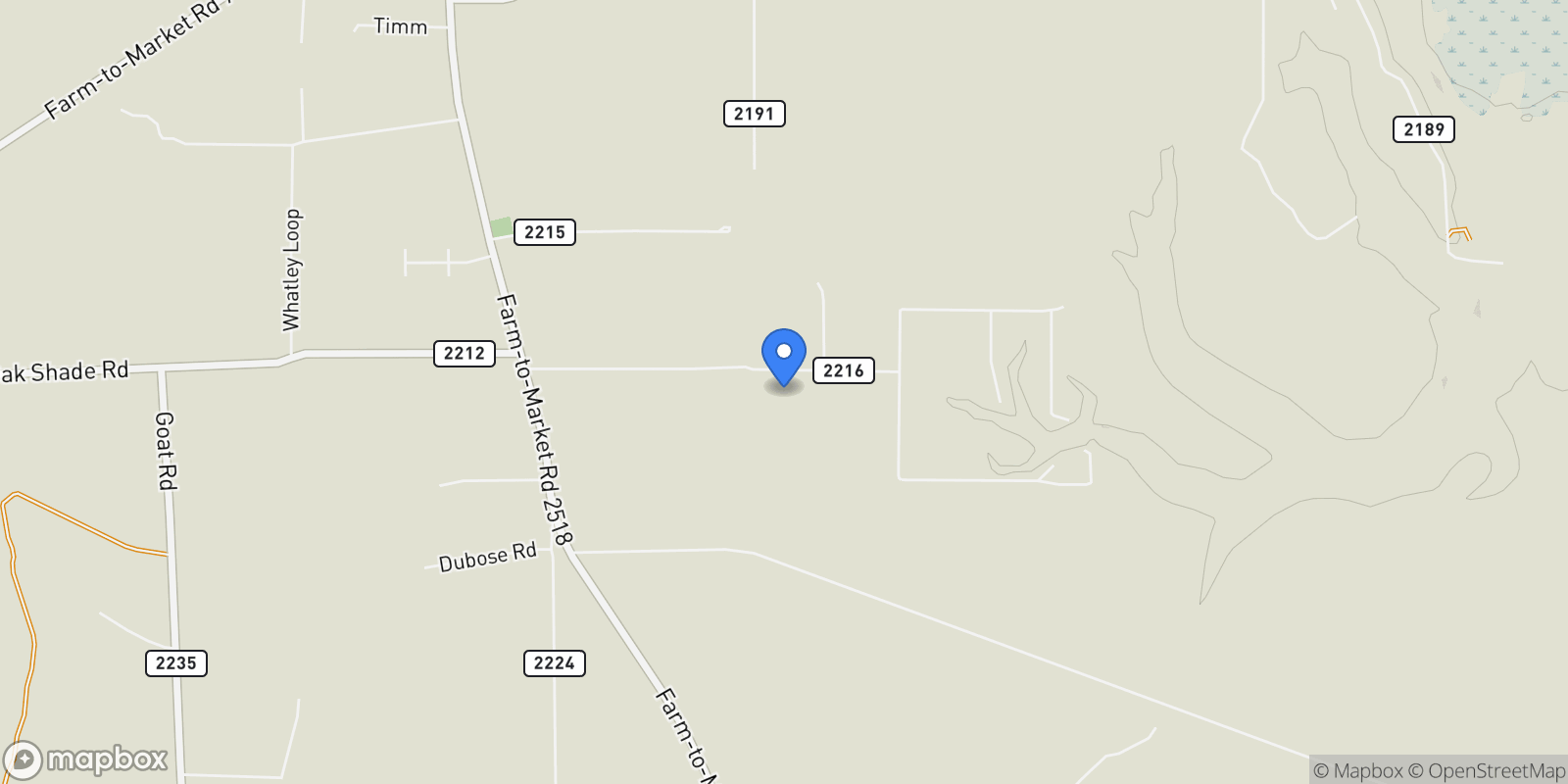Map showing 658 County Road 2216, Cleveland, TX 77327, Cleveland, Texas, United States.