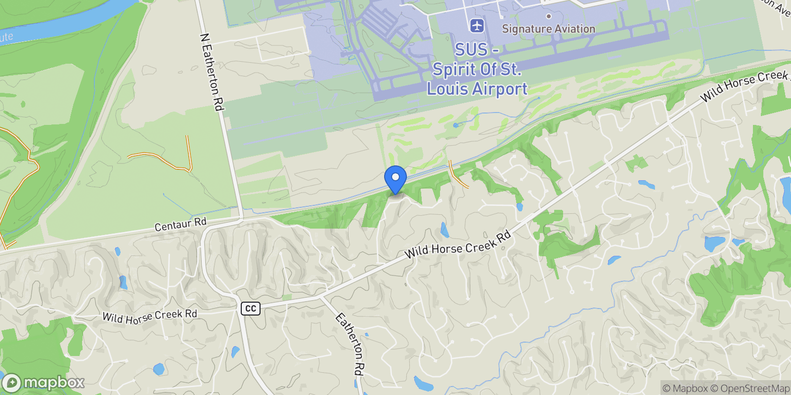 Map showing 202 Fick Farm Road, Wildwood, Missouri, United States.