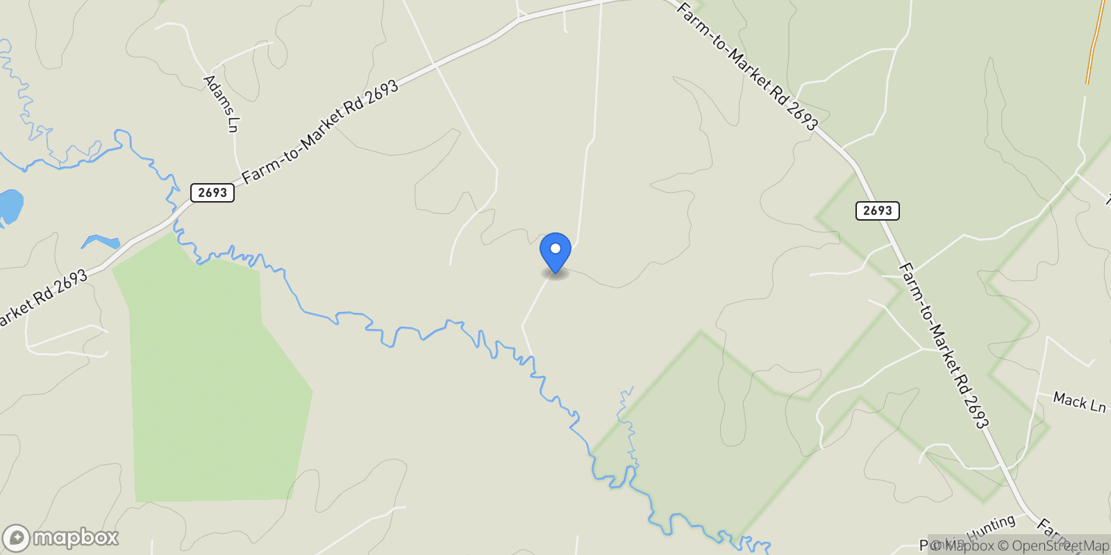 Map showing 1003 Ellisor Road, New Waverly, TX 77358, New Waverly, Texas, United States.