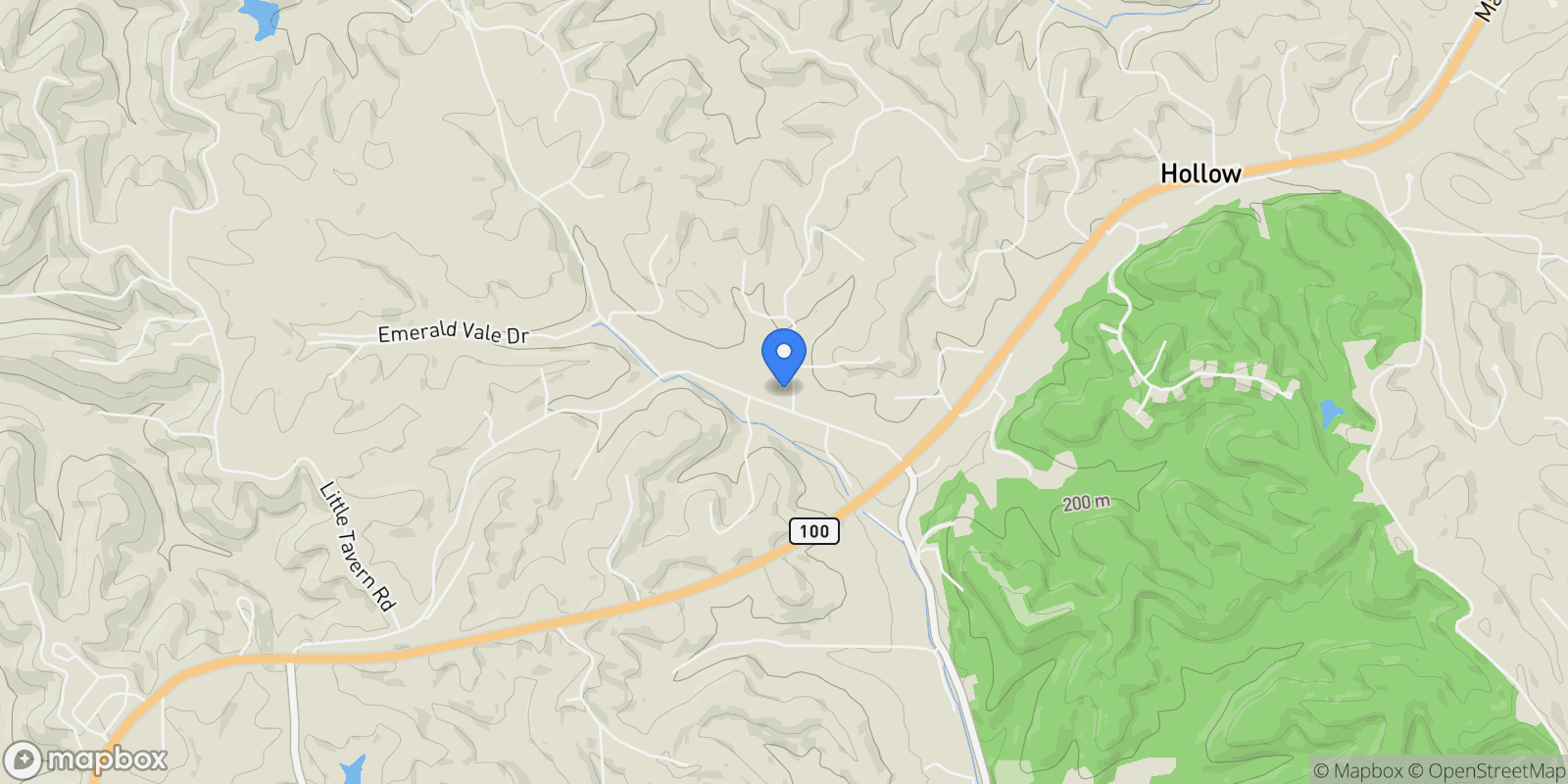 Map showing 19109 Old Manchester Road, Wildwood, Missouri, United States.