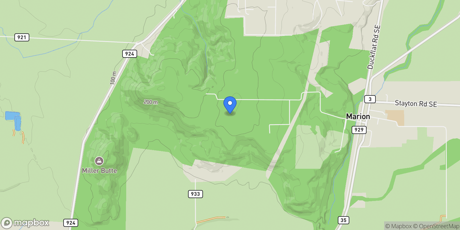 Map showing 4736 Marion Hill Road SE, Turner, Oregon, United States.