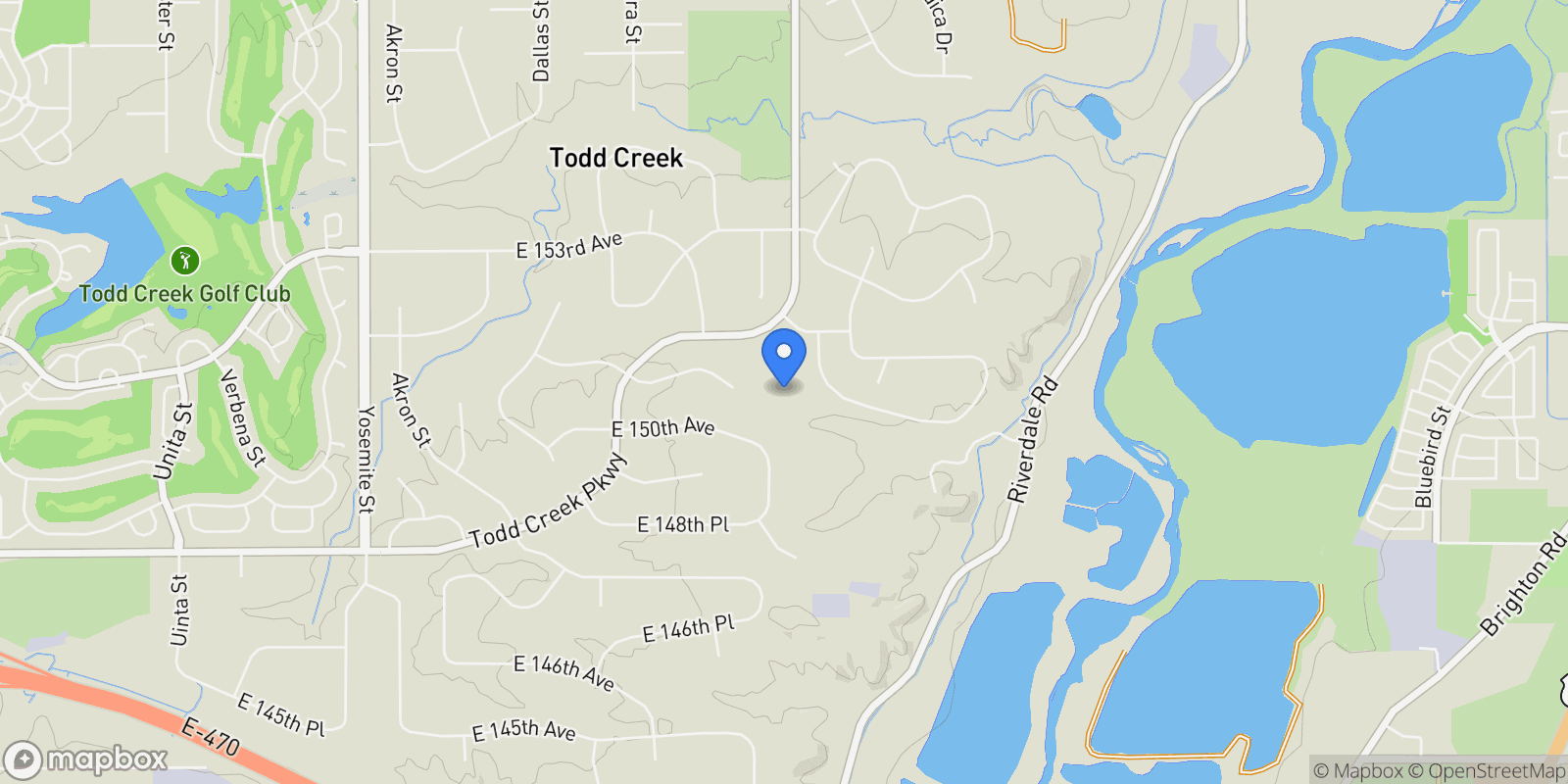 Map showing 10512 E 152nd Avenue, Brighton, CO 80602, Brighton, Colorado, United States.