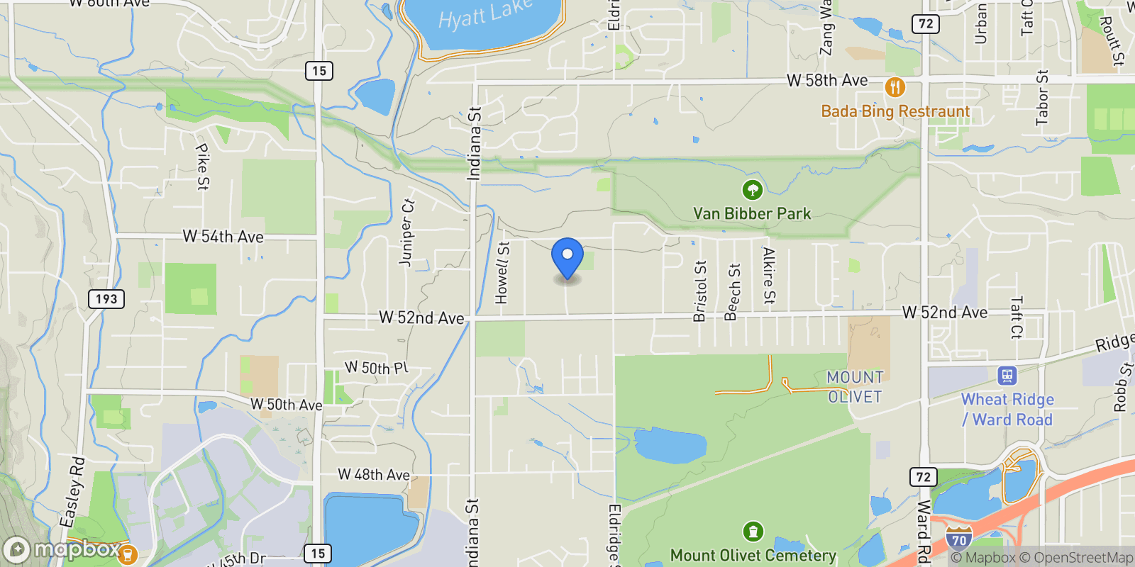 Map showing 5287 Flora Way, Arvada, CO 80002, Arvada, Colorado, United States.