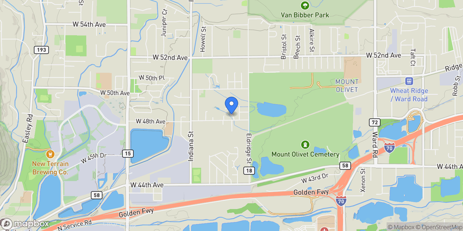 Map showing 5316 Flora Way, Arvada, CO 80004, Gold Hill, Colorado, United States.