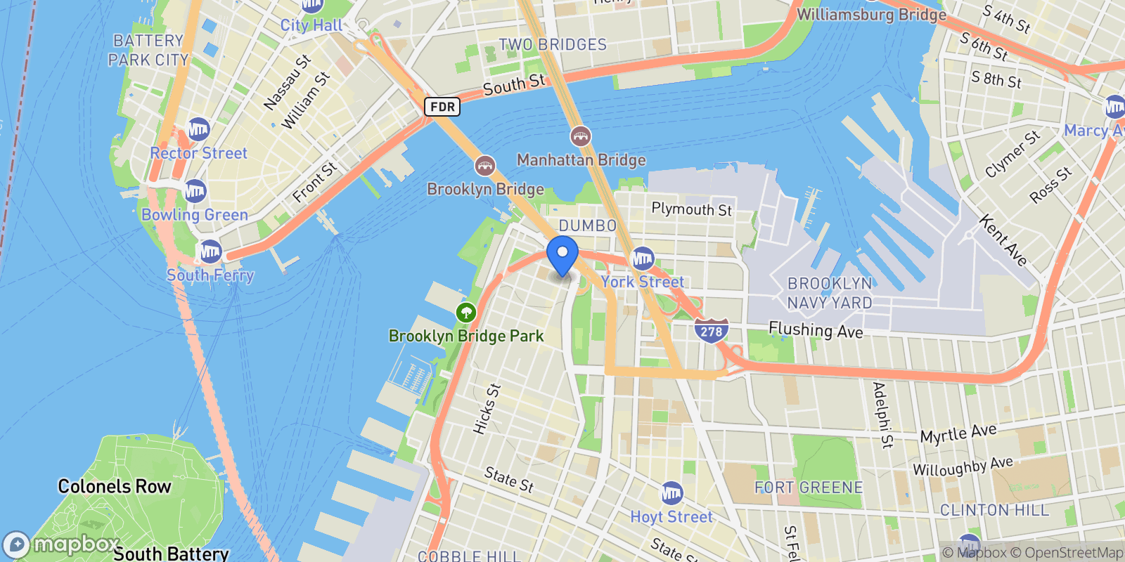 Map showing Henry Street, New York, New York, United States.