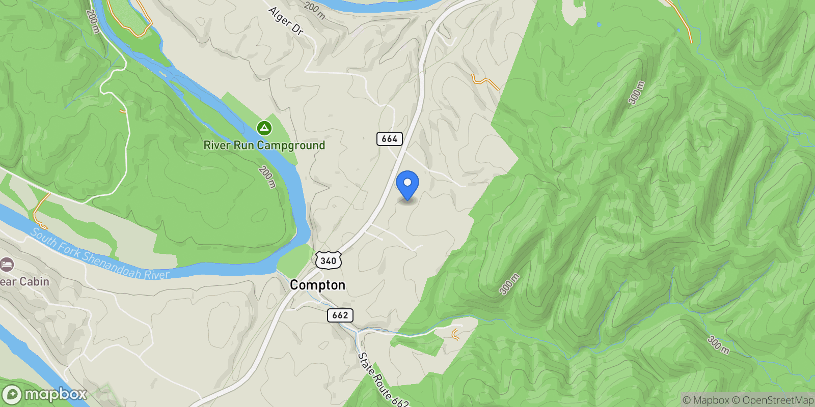 Map showing 10312 Us Hwy 340n , Rileyville, VA 22650, Luray, Virginia, United States.
