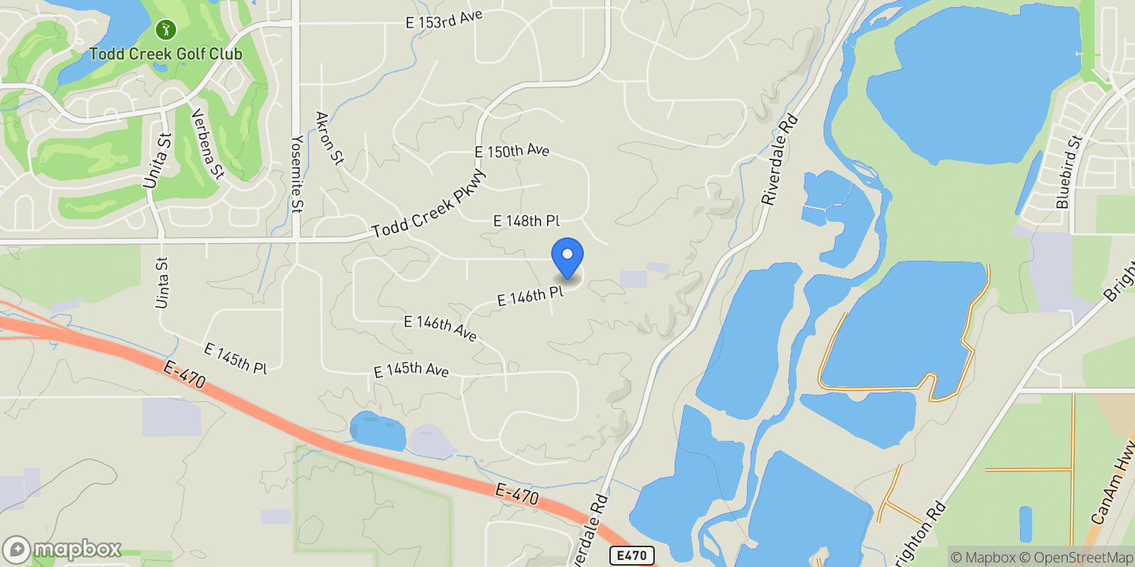 Map showing 10305 E 146th Place, Brighton, CO 80602, Brighton, Colorado, United States.