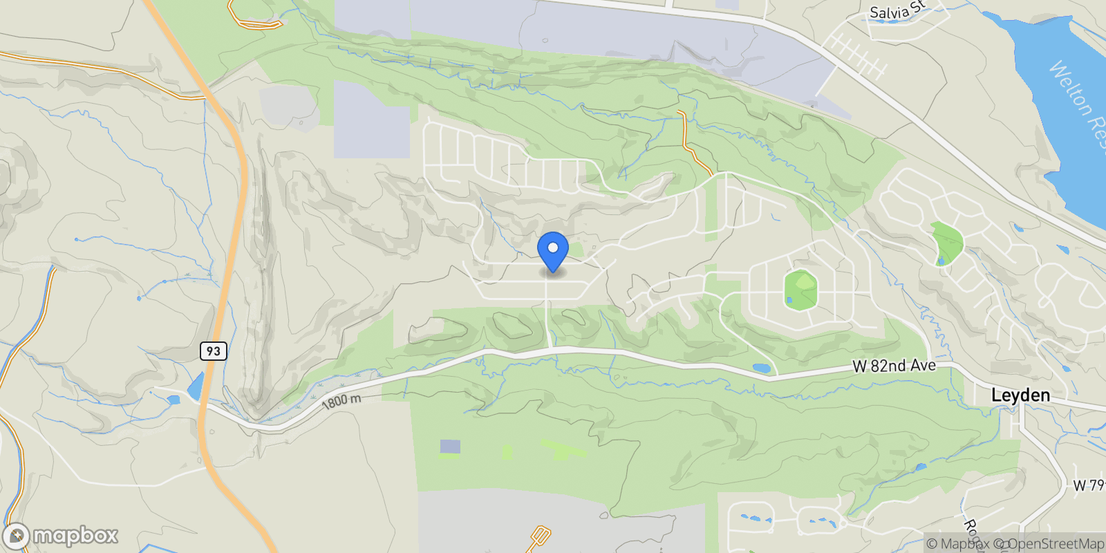 Map showing 18875 W 84th Place, Arvada, CO 80007, Arvada, Colorado, United States.