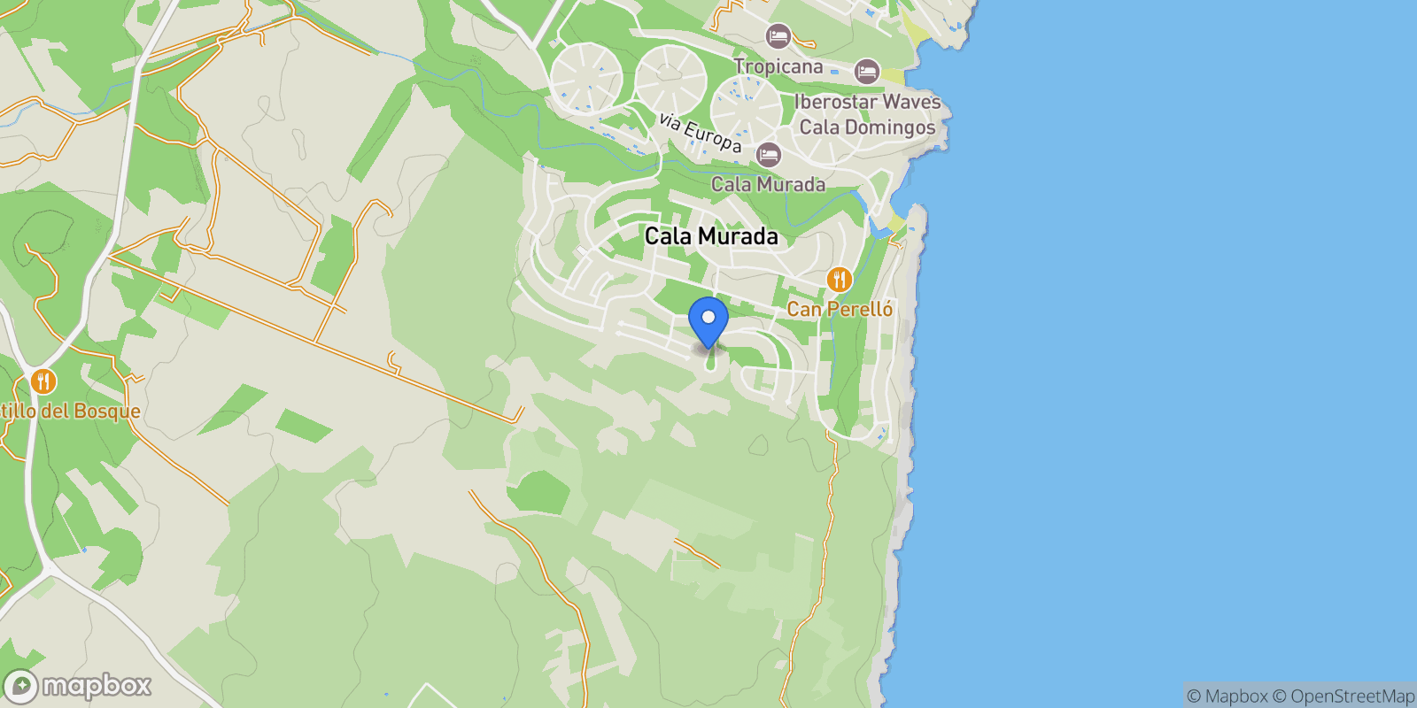 Map showing Carrer Flandes, Cala Murada, Manacor, Balearic Islands.