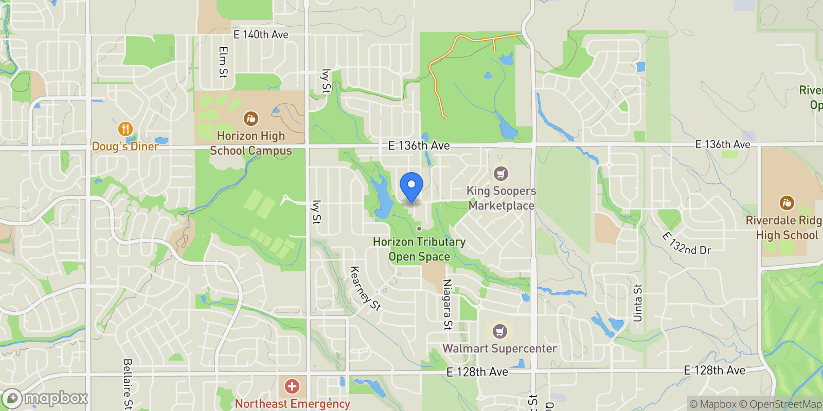 Map showing 13391 Locust Court, Thornton, CO 80602, Brighton, Colorado, United States.