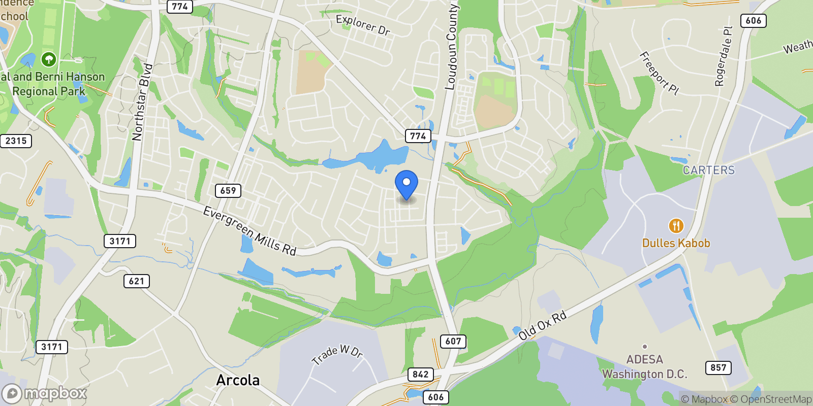 Map showing 23631 Havelock Walk Terrace Unit# 404, Ashburn, VA 20148, Broadlands, Virginia, United States.