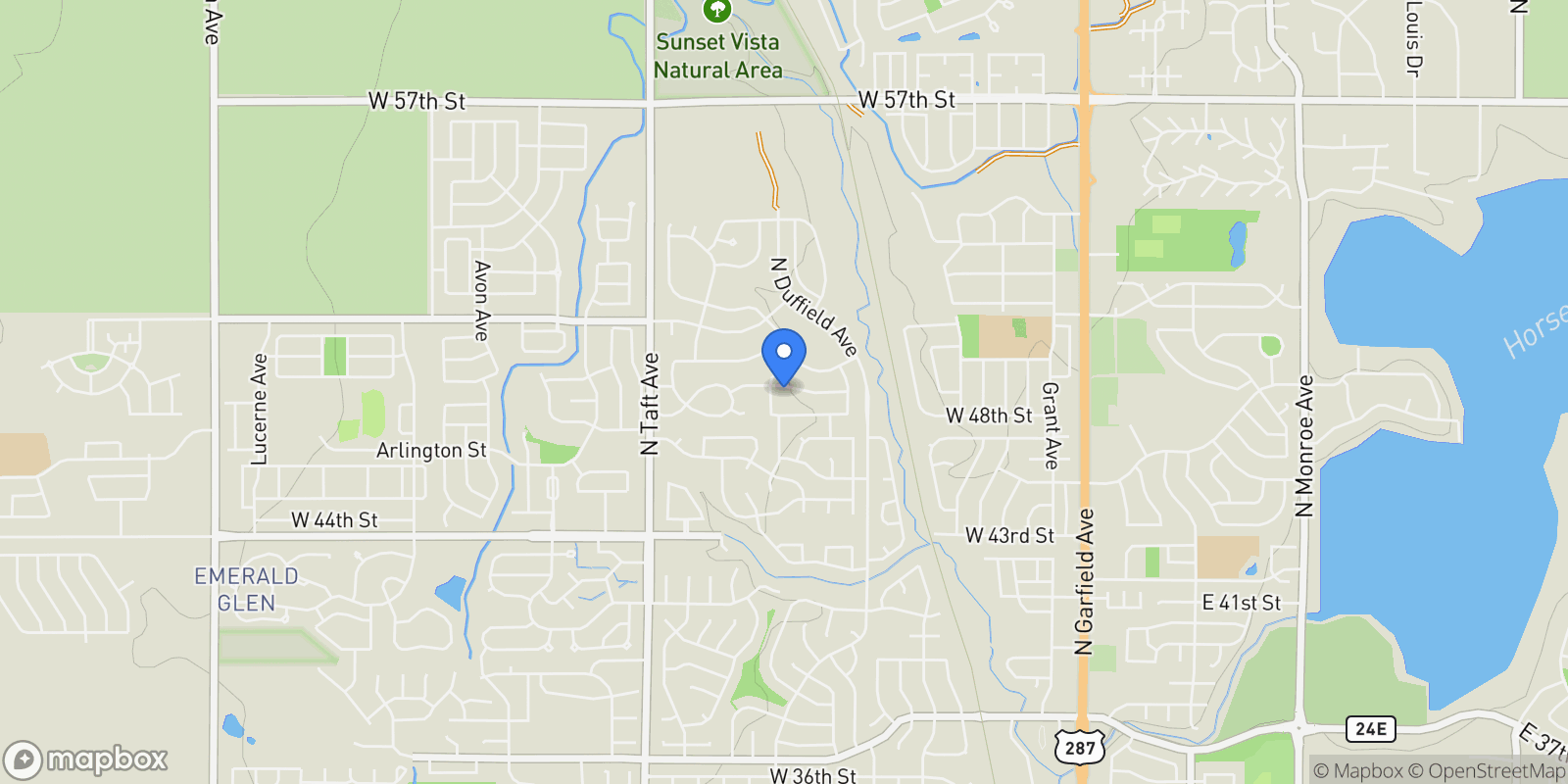 Map showing 980 Norway Maple Drive, Loveland, CO 80538, Loveland, Colorado, United States.