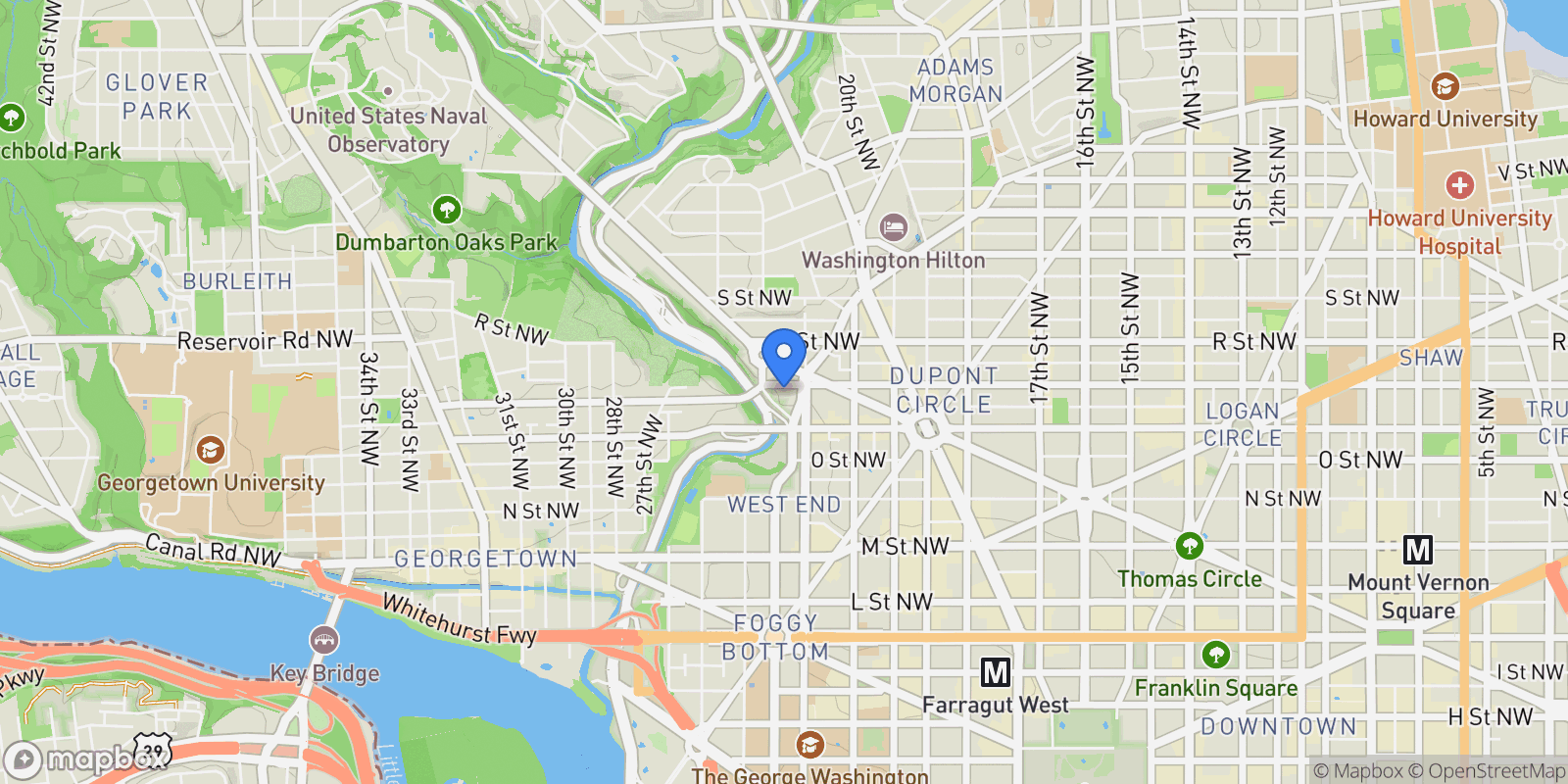 Map showing 2220 Q Street NW, Washington, DC 20008, Washington, District of Columbia, United States.