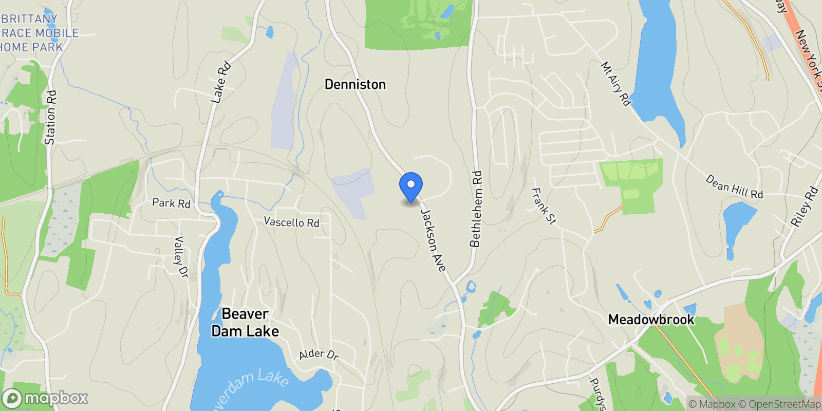 Map showing 423 Jackson Avenue, Cornwall, New York, United States.