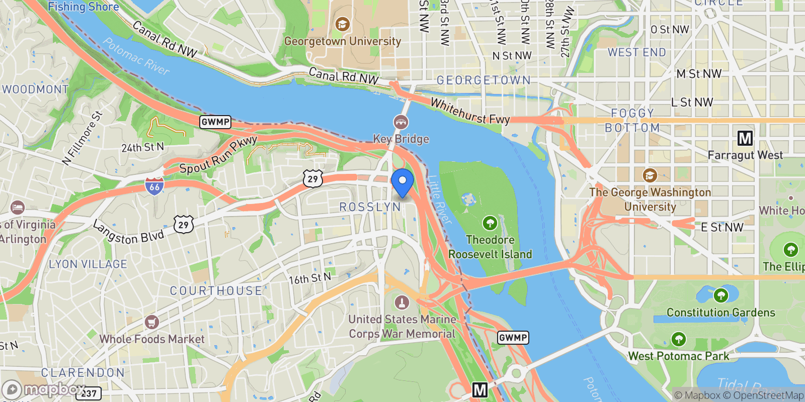 Map showing 1111 19th Street N Unit# 2703, Arlington, VA 22209, Arlington, Virginia, United States.