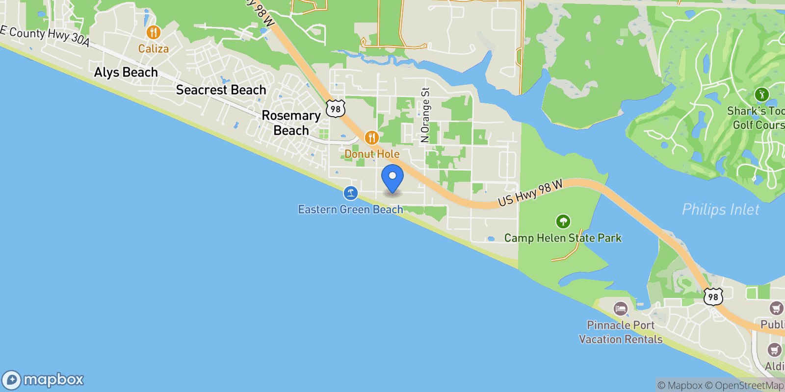 Map showing 169 Pompano Street, Inlet Beach, FL 32461, Grayton Beach, Florida, United States.