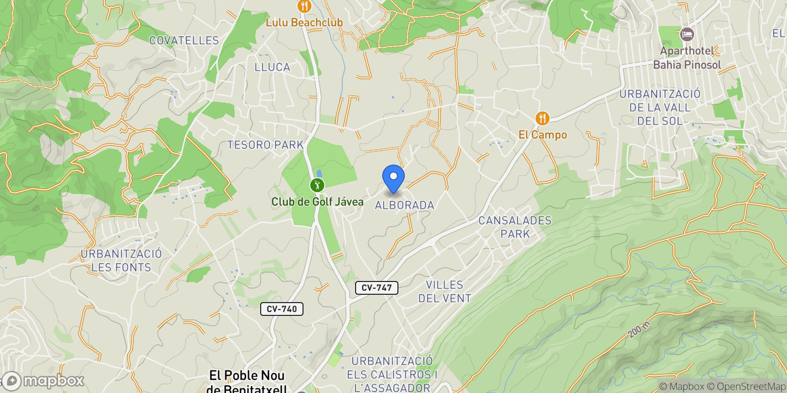 Map showing Calle Lago Moracaibo, Javea, Alicante, Javea, Xabia / Javea, Valencian Community, Spain.