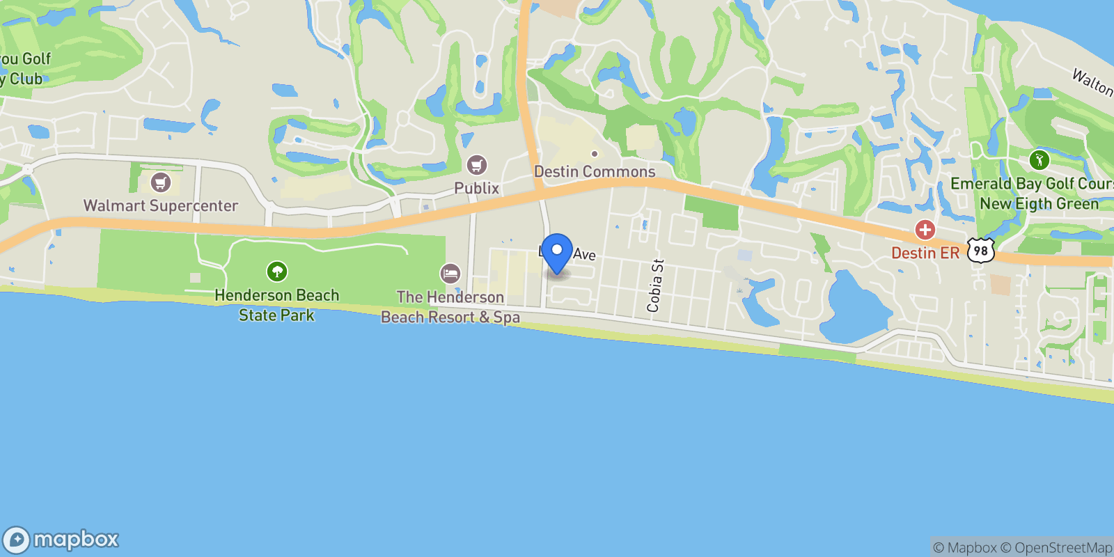 Map showing 4453 Clipper Cove, Destin, FL 32541, Destin, Florida, United States.