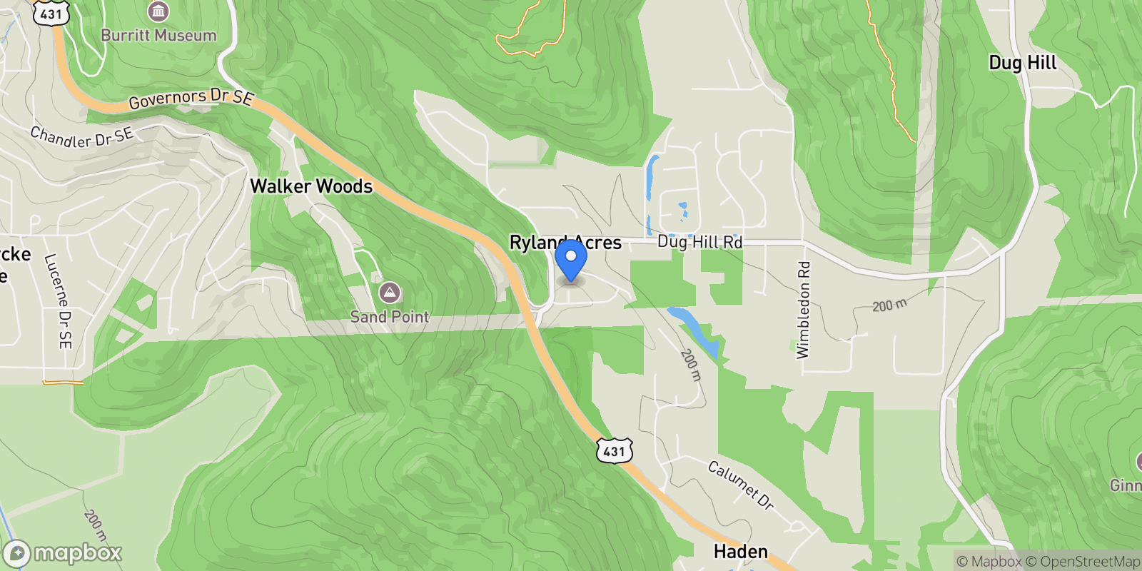 Map showing 4701 Legacy Preserve Circle Southeast , Brownsboro, AL 35741, Brownsboro, Alabama, United States.