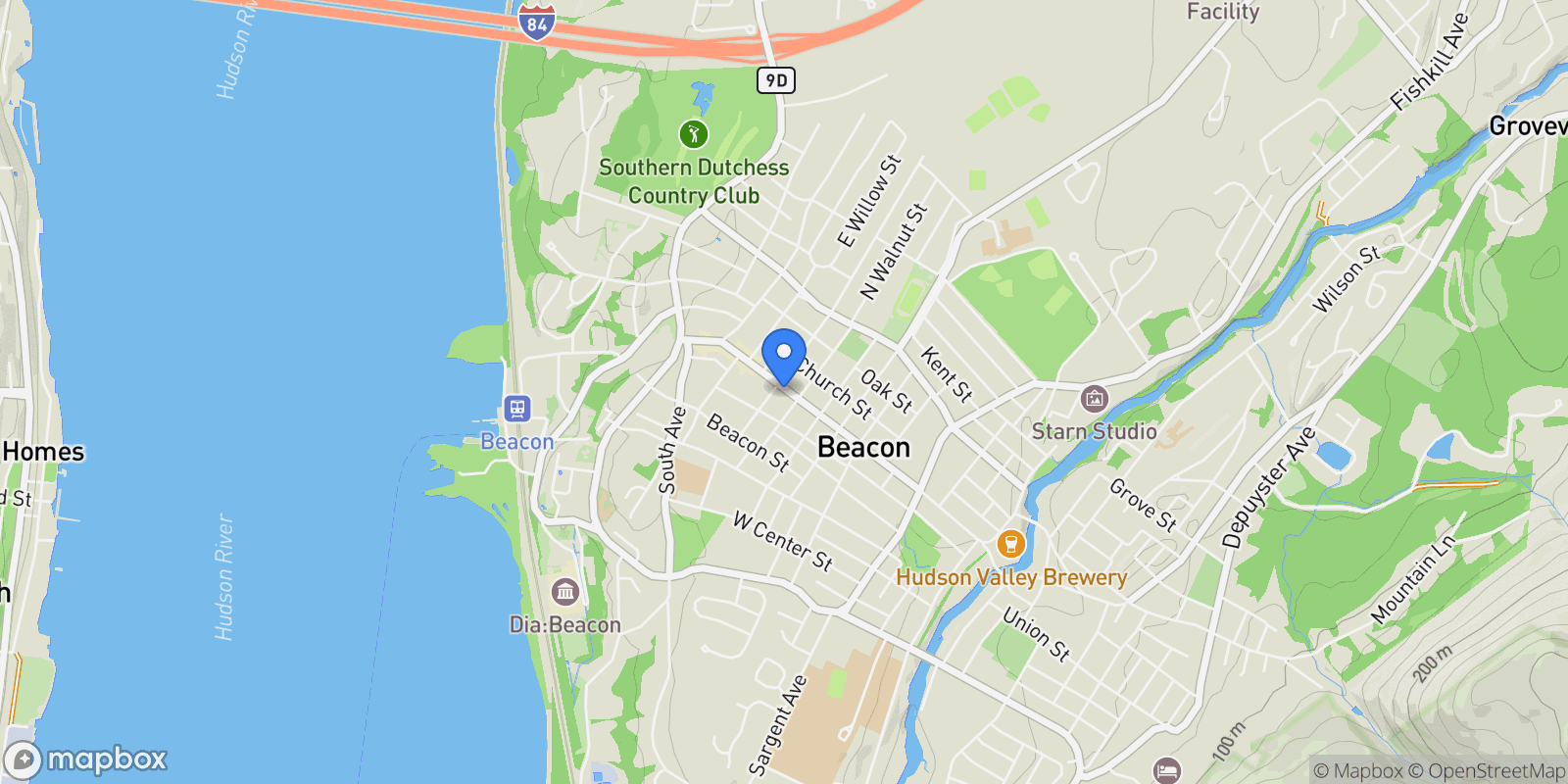 Map showing 249 Main Street #402, Beacon, New York, United States.