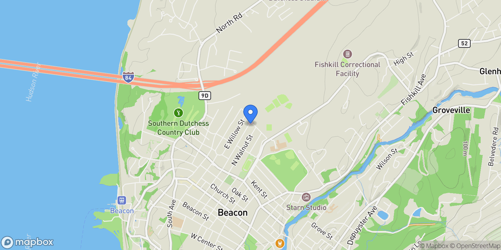 Map showing 144 N Elm Street, Beacon, New York, United States.