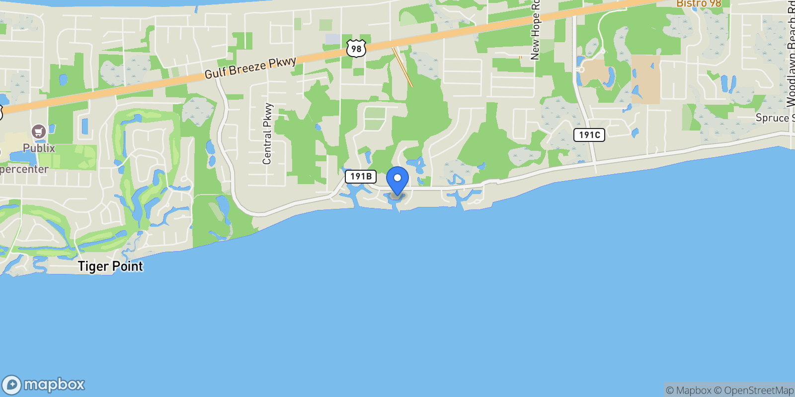 Map showing 1294 Soundside Landing Court, Gulf Breeze, FL 32563, Gulf Breeze, Florida, United States.