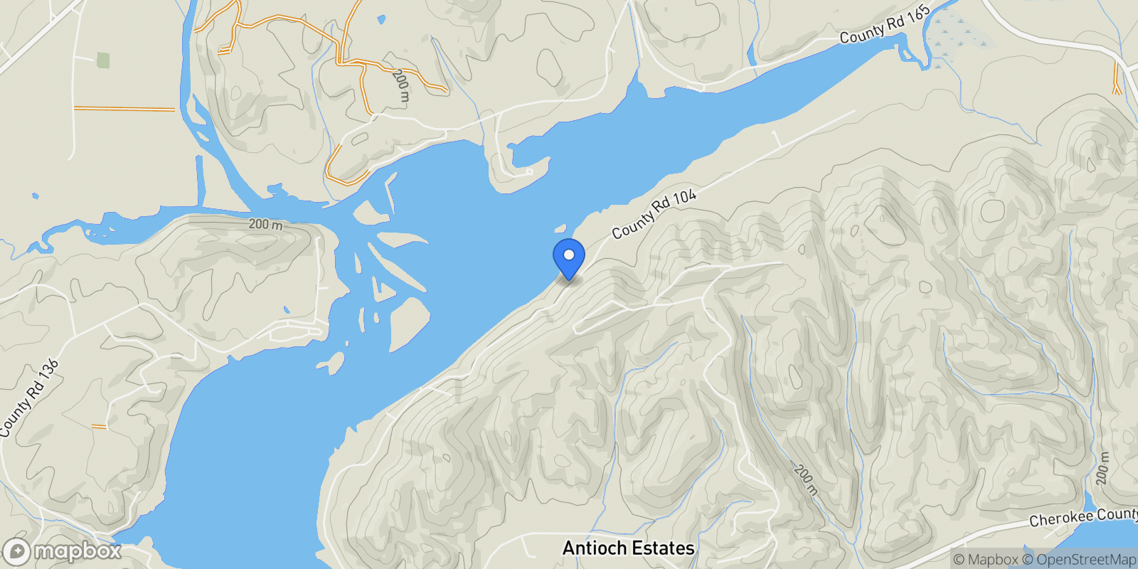 Map showing 3259 County Road 104 , Cedar Bluff, AL 35959, Cedar Bluff, Alabama, United States.