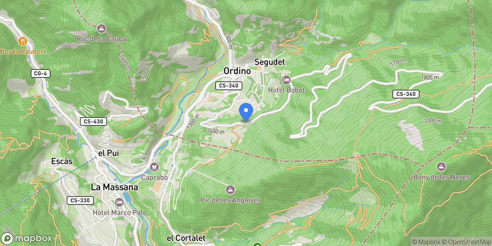 Map showing Camí de la Gonarda, Ordino, Ordino, Ordino, Ordino, Andorra.