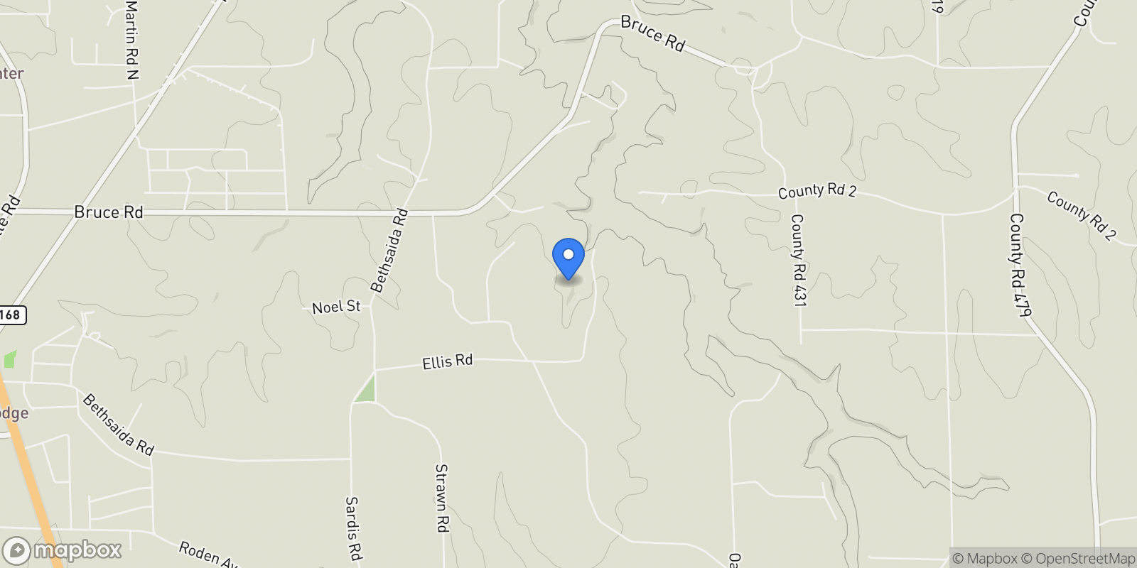 Map showing 853 Ellis Road , Boaz, AL 35957, Boaz, Alabama, United States.