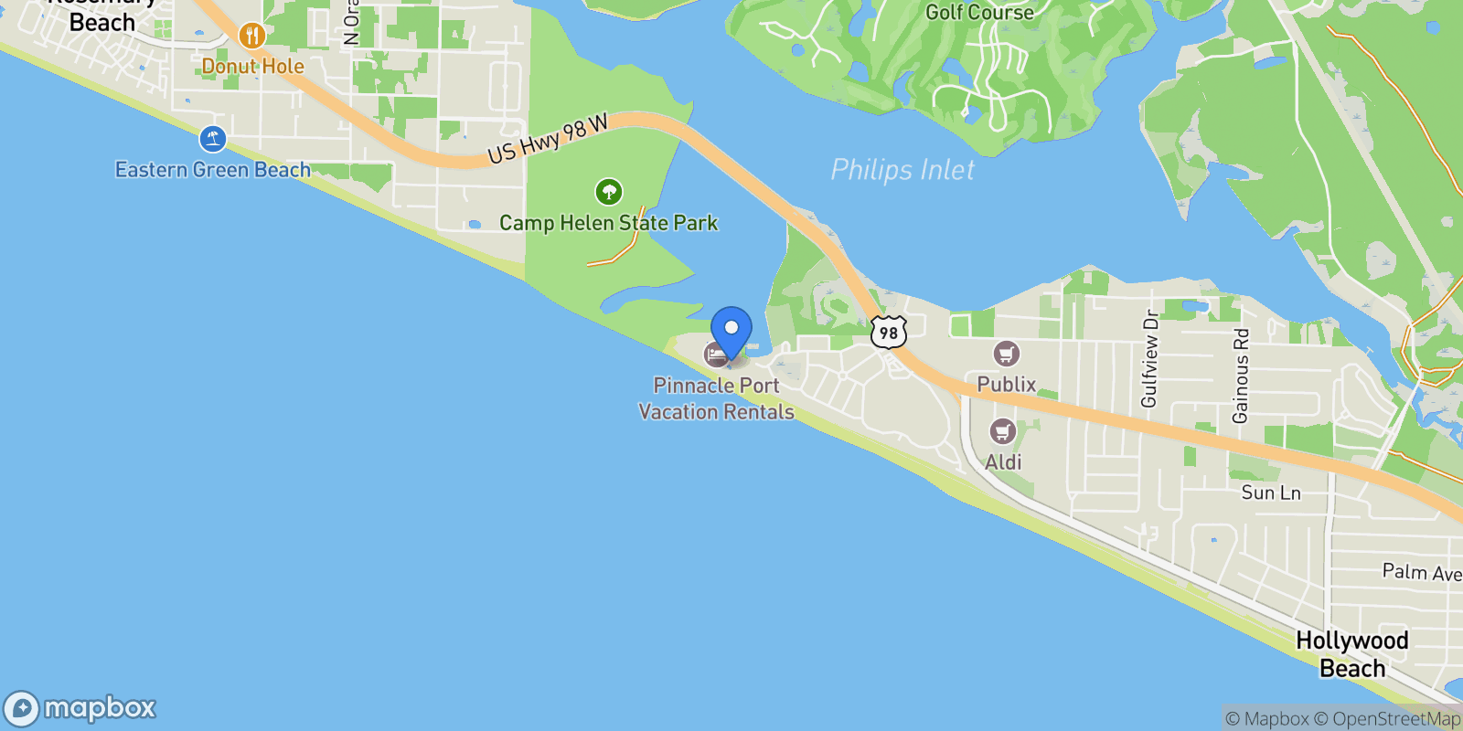 Map showing 23223 Front Beach Road #PH-31, Panama City Beach, FL 32413, Rosemary Beach, Florida, United States.