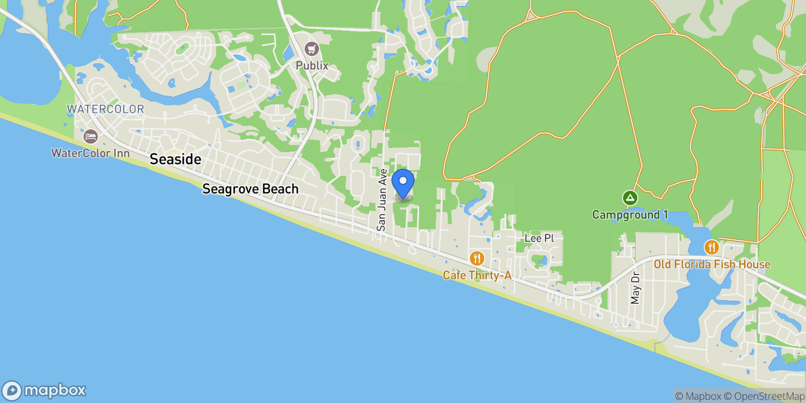 Map showing 464 N Montigo Avenue, Santa Rosa Beach, FL 32459, Santa Rosa Beach, Florida, United States.