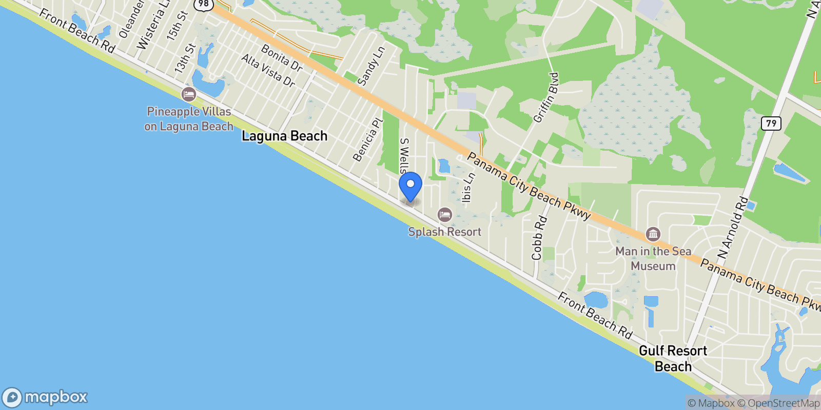 Map showing 17820 Front Beach Road B, Rosemary Beach, Florida, United States.