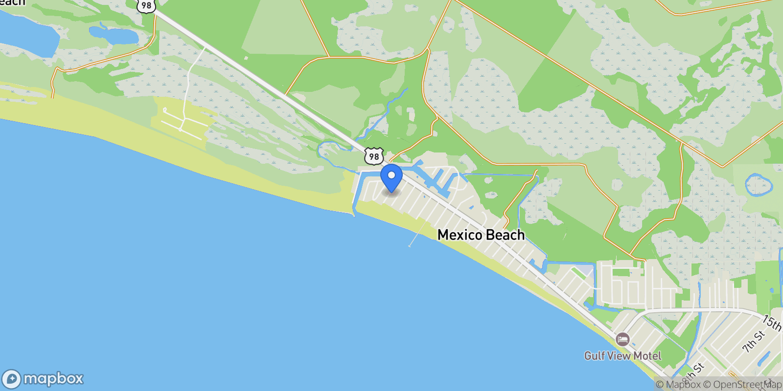 Map showing 115 S 42nd Street 1 & 2, Port St. Joe, Florida, United States.