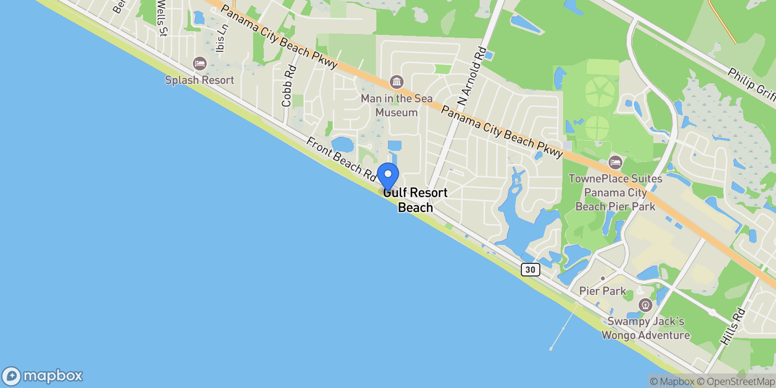 Map showing 17203 Front Beach Road 2, Rosemary Beach, Florida, United States.