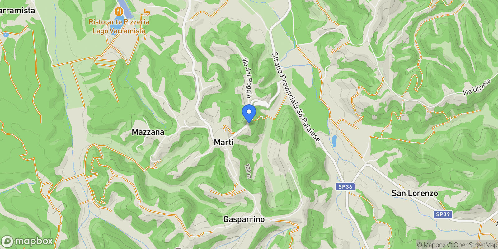 Map showing 56020 Marti, Province of Pisa, Italy, Marti, Montopoli in Val d'Arno, Tuscany, Italy.