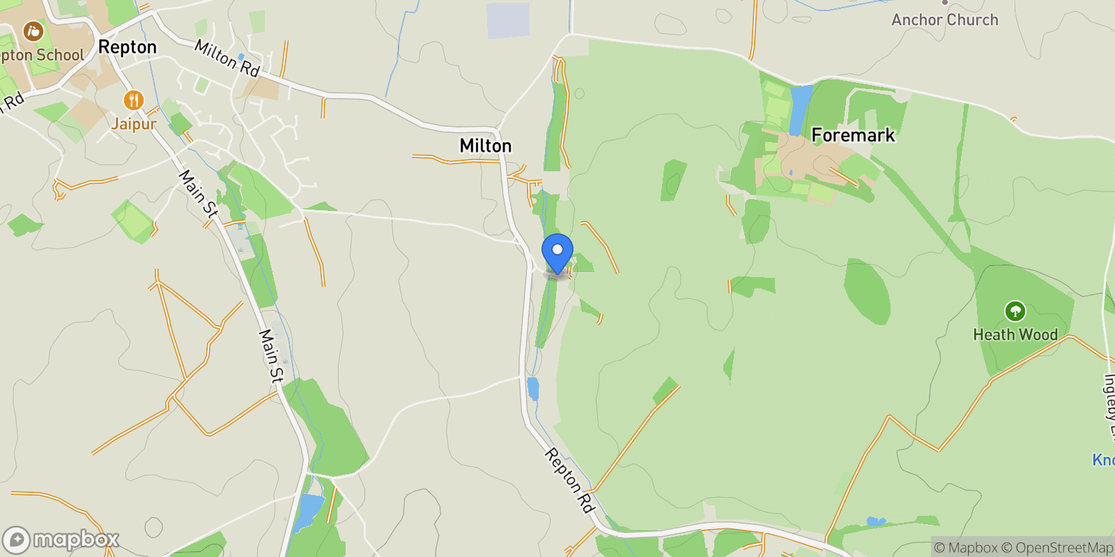 Map showing Milton, Derby, Derbyshire, Milton, England, United Kingdom.