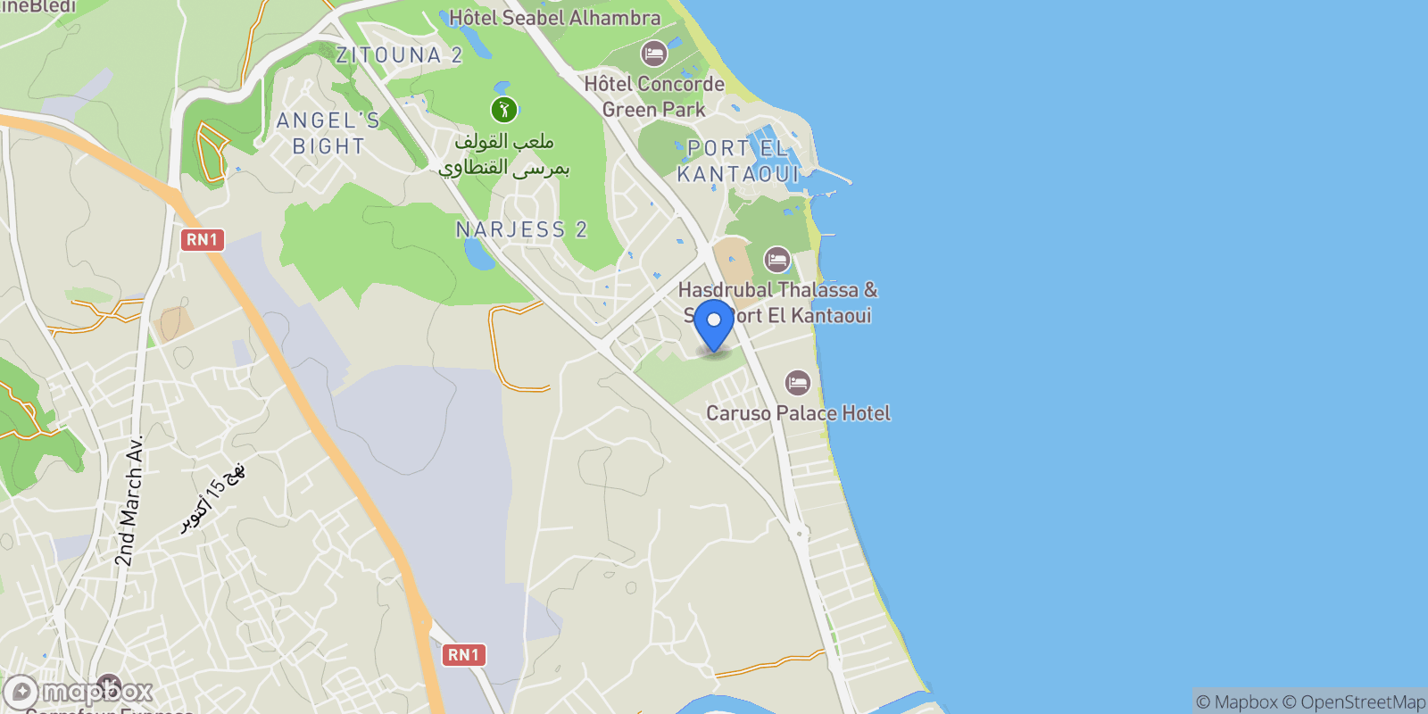 Map showing Hammam Sousse, Sousse, Tunisia.