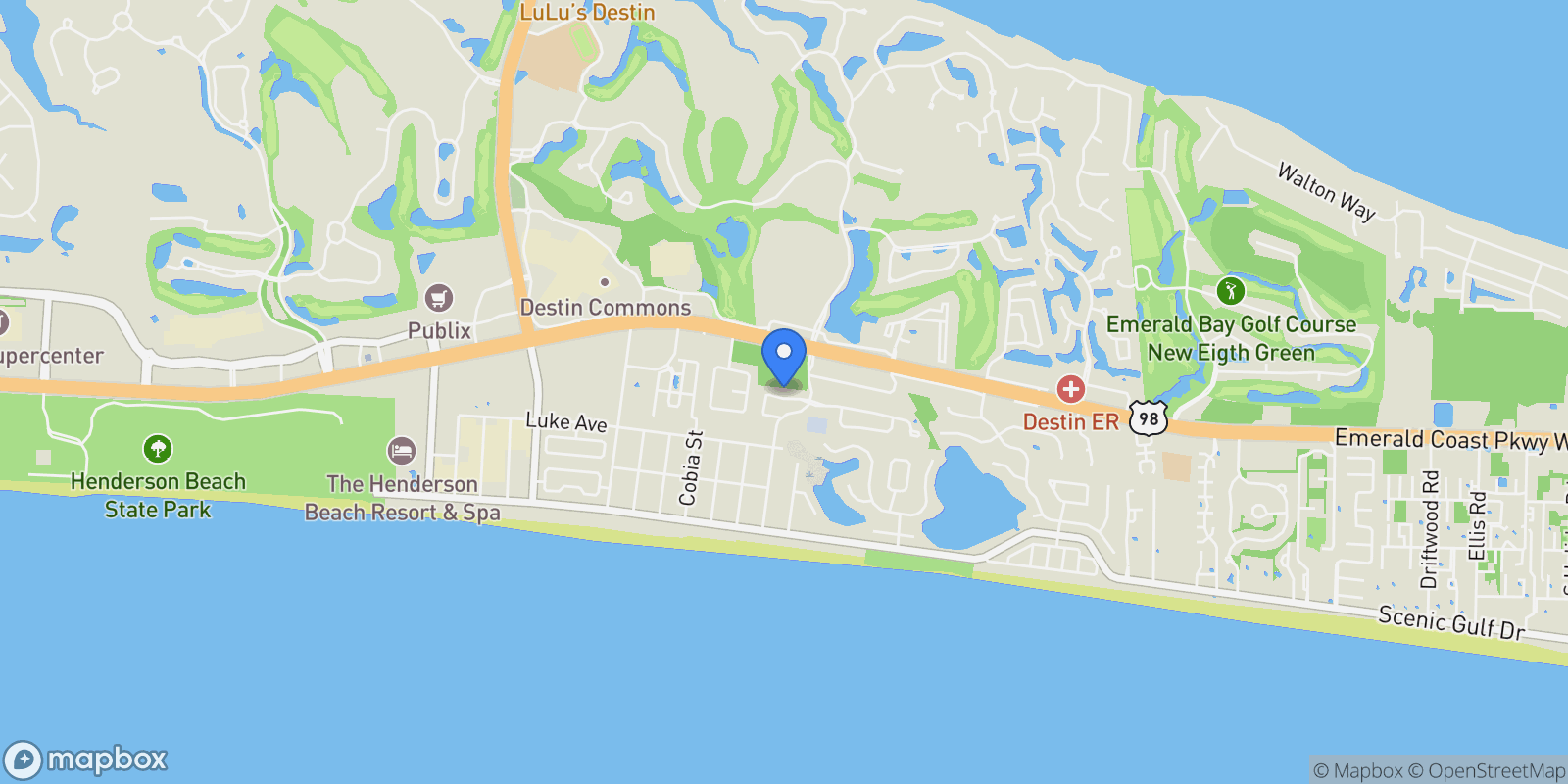 Map showing 4589 Woodwind Drive, Destin, FL 32541, Destin, Florida, United States.