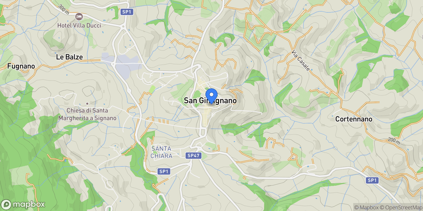 Map showing 53037 San Gimignano, Province of Siena, Italy, San Gimignano, Tuscany, Italy.