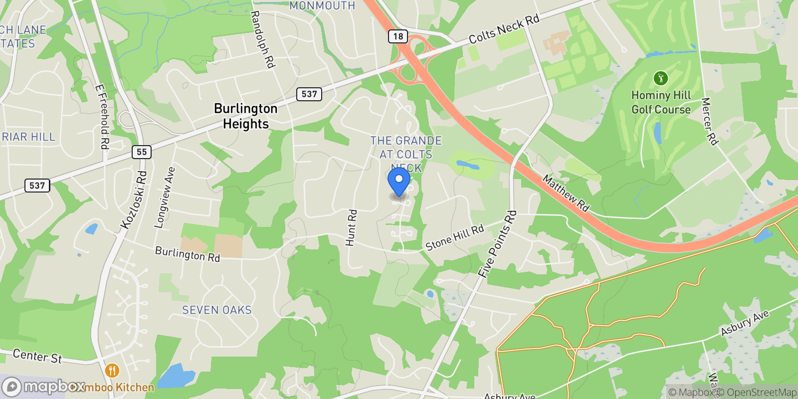 Map showing 6 Lafayette, Colts Neck, NJ 07722, 07722, New Jersey, United States.
