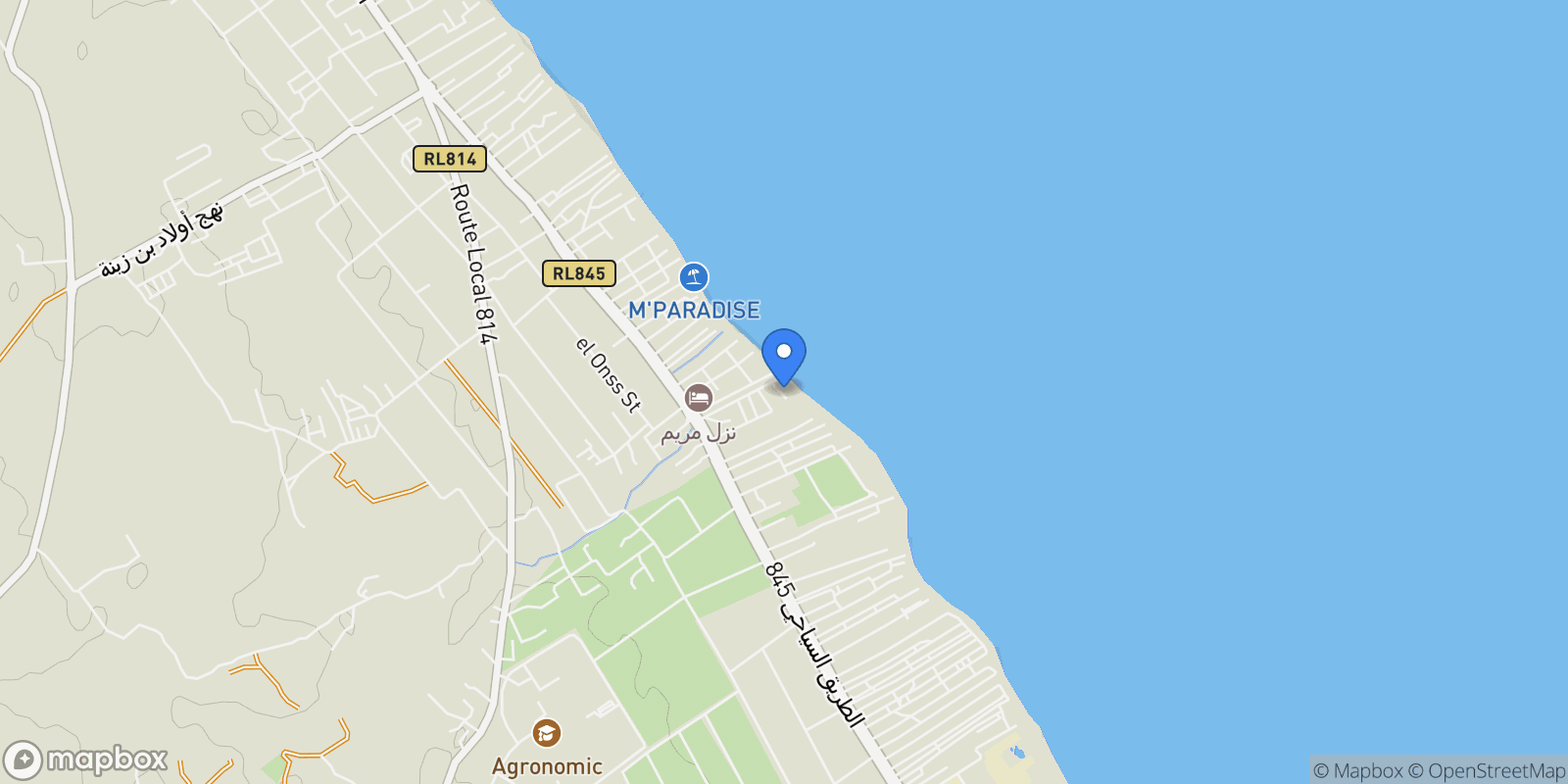 Map showing Hammam Sousse, Sousse, Tunisia.