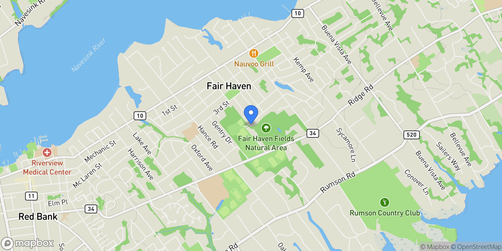 Map showing 63 McCarter Avenue, Fair Haven, NJ 07704, Fair Haven, New Jersey, United States.