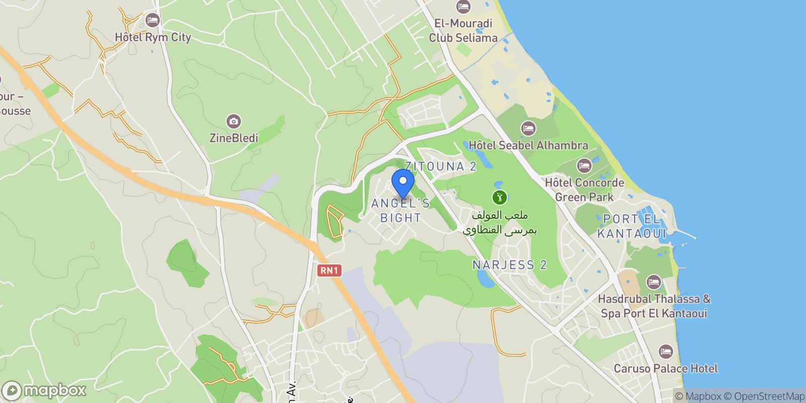 Map showing Hammam Sousse, Sousse, Tunisia.