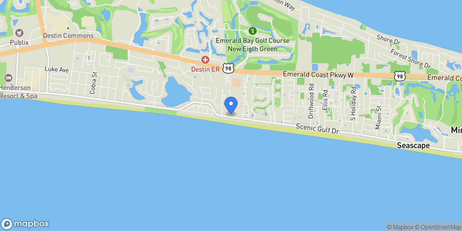 Map showing 3695 Scenic Highway 98 #UNIT 101, Destin, FL 32541, Destin, Florida, United States.