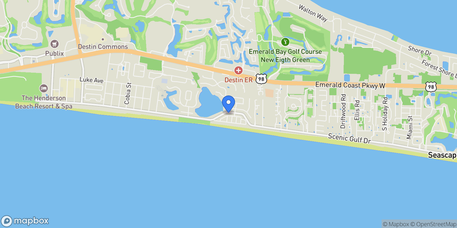 Map showing 4822 Ocean Boulevard, Destin, FL 32541, Destin, Florida, United States.