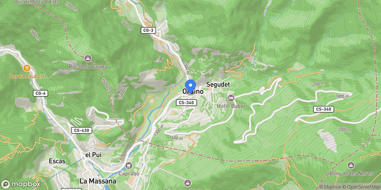 Map showing ORMR, Ordino, Ordino, Ordino, Ordino, Andorra.