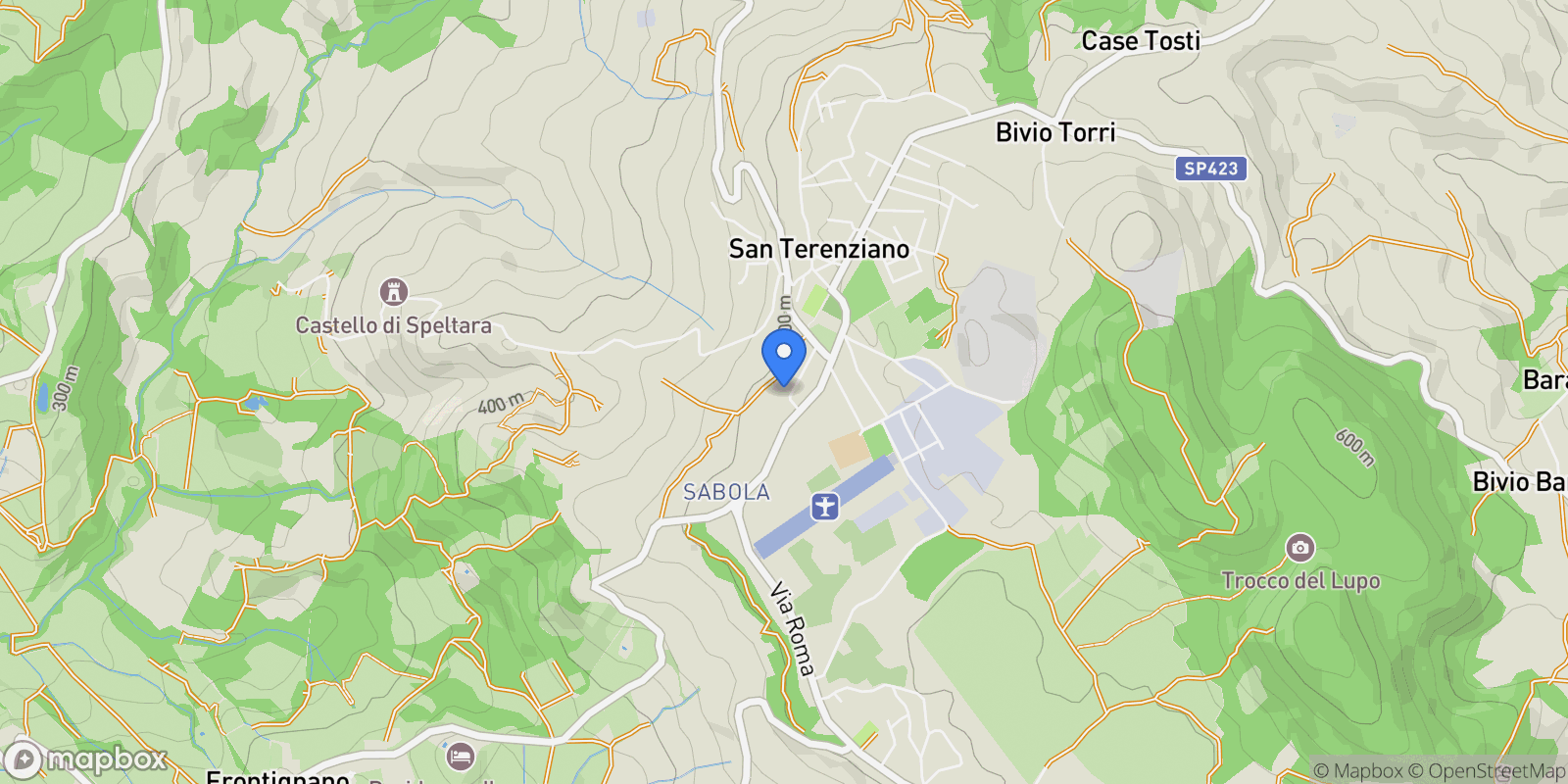 Map showing Via Belvedere, 12, San Terenziano, Umbria, Italy.