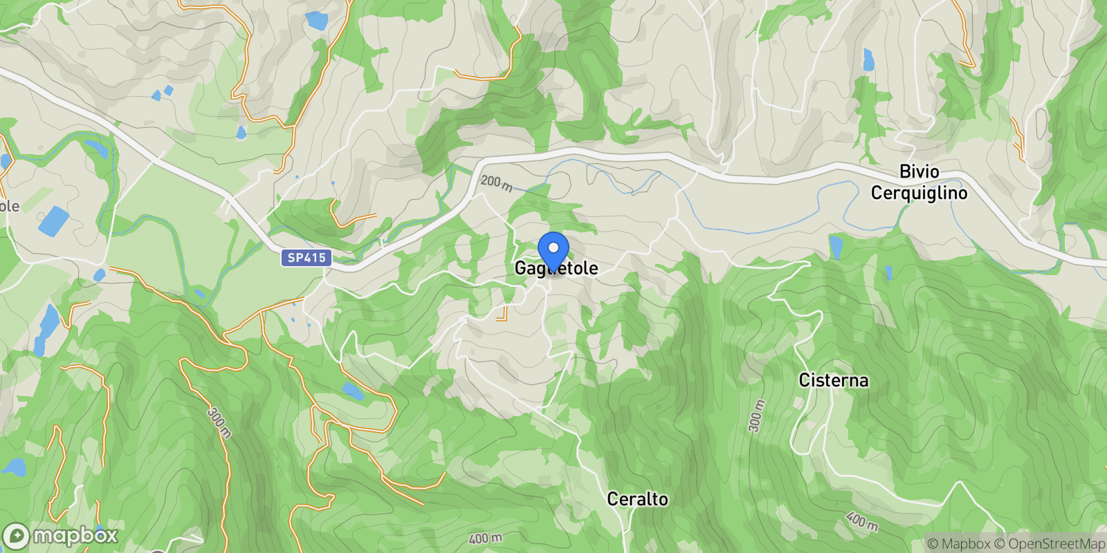 Map showing Fraz. GAGLIETOLE, Gaglietole, Umbria, Italy.