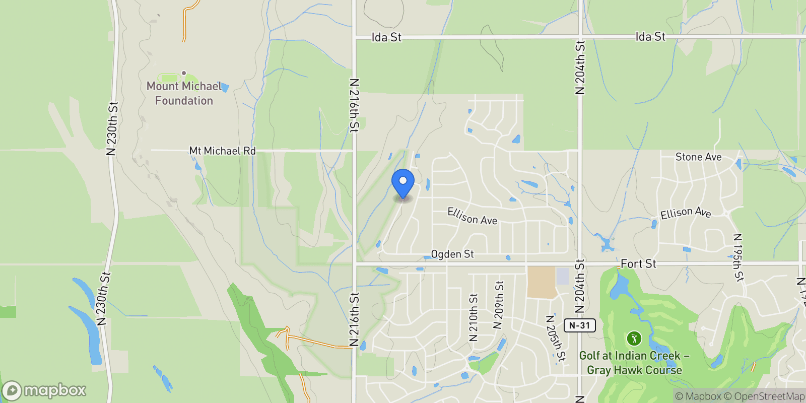 Map showing 5614 N 213th Avenue, Elkhorn, NE 68022, Omaha, Nebraska, United States.